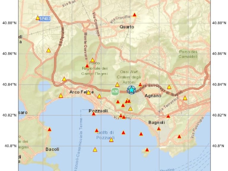 terremoto campi flegrei oggi