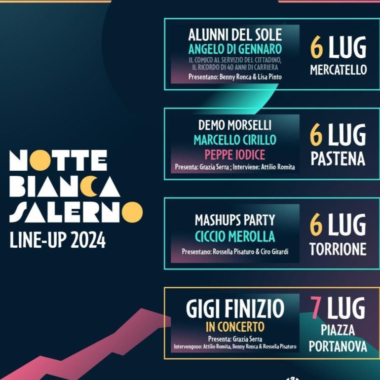 Presentata la XII edizione della Notte Bianca di Salerno