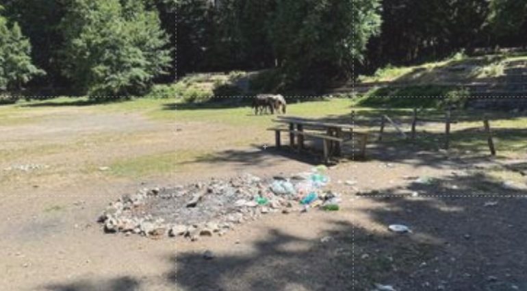 Sul Faito area picnic sporca a causa degli incivili