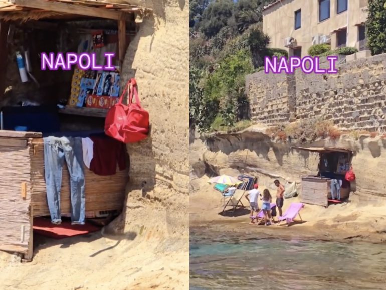 Tornano gli abusivi a Marechiaro: fitto ombrelloni e sdraio e servizio bar
