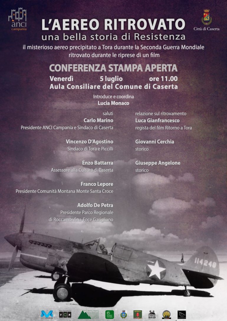 “L’aereo ritrovato a Tora-una bella storia di resistenza”: venerdì 5 luglio la presentazione a Caserta