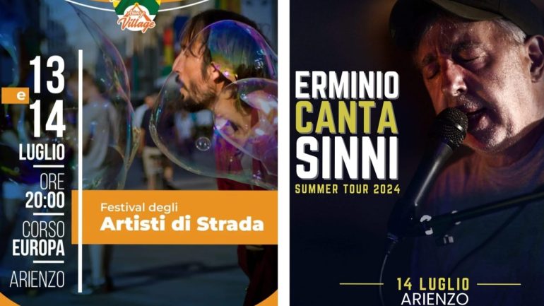 Arienzo Summer Village 2024: festival degli artisti di strada e concerto di Erminio Sinni