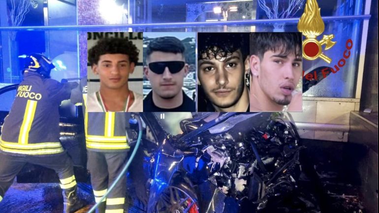 L’Irpinia piange i quattro giovani morti sulla Statale 90