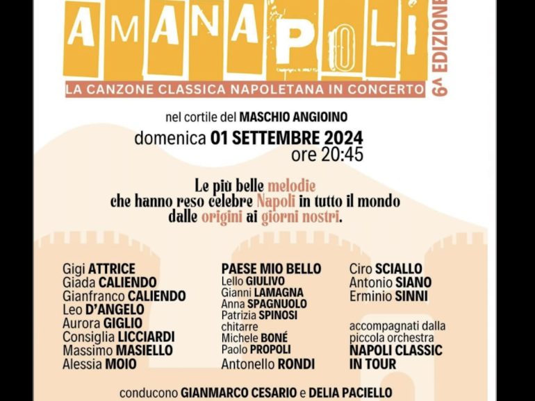 Napoli, al Maschio Angioino il grande spettacolo di “Amanapoli”
