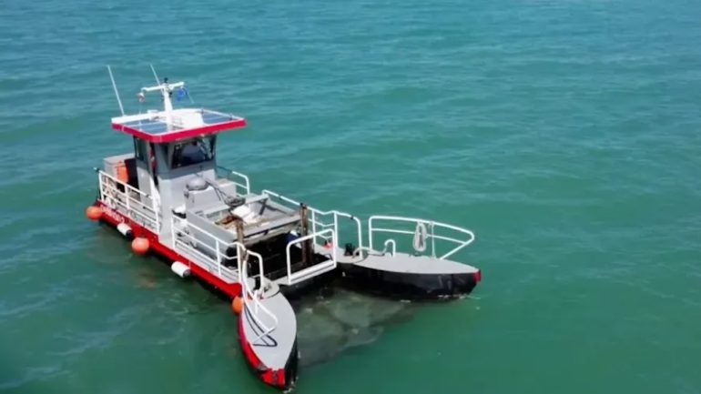 Maltempo: fango e detriti in mare a Salerno, spazzamare al lavoro