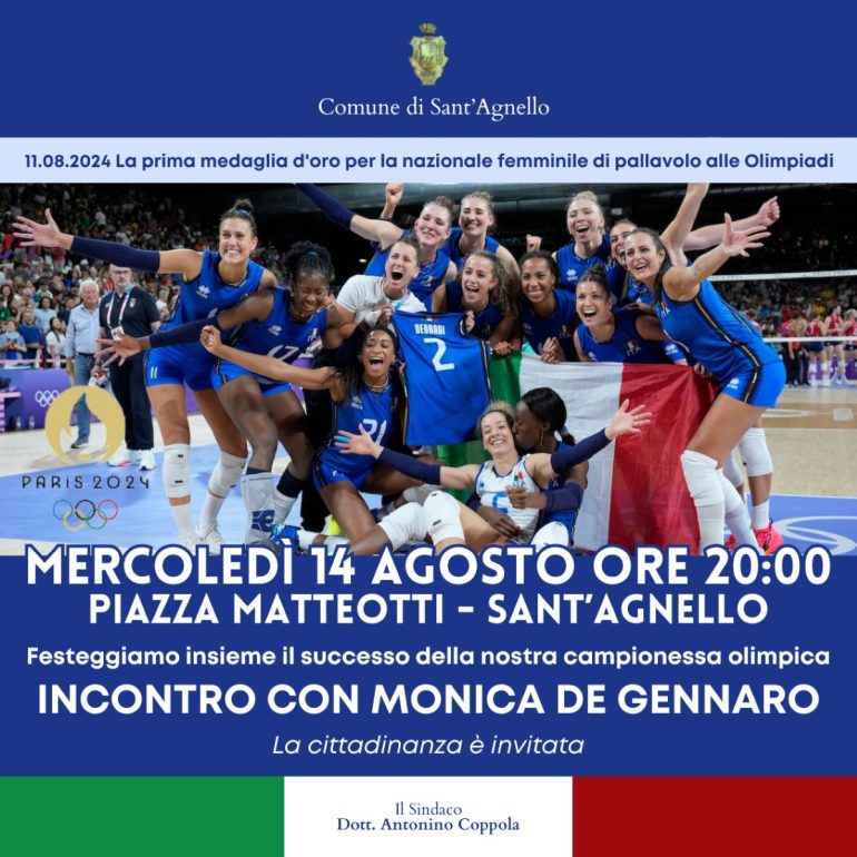 Festa a Sant’Agnello per l’oro olimpico Monica De Gennaro
