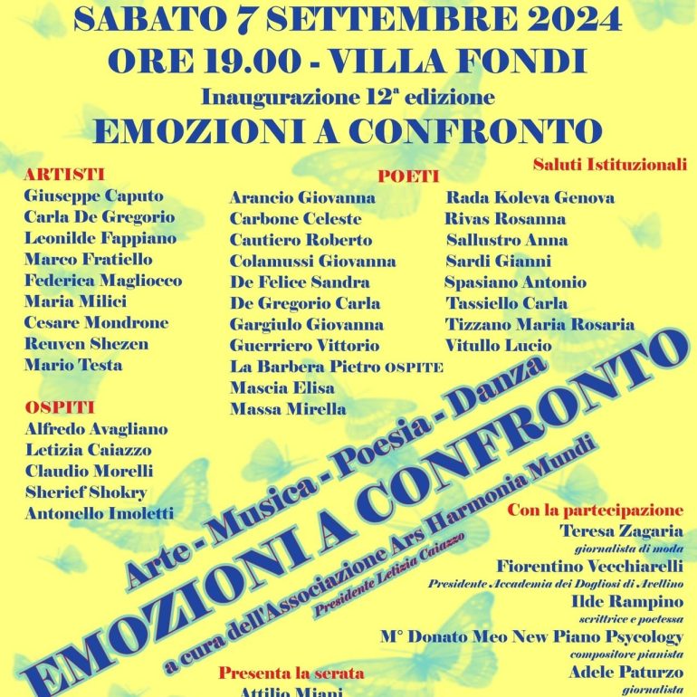 Emozioni a Confronto: XII edizione a Villa Fondi Piano di Sorrento