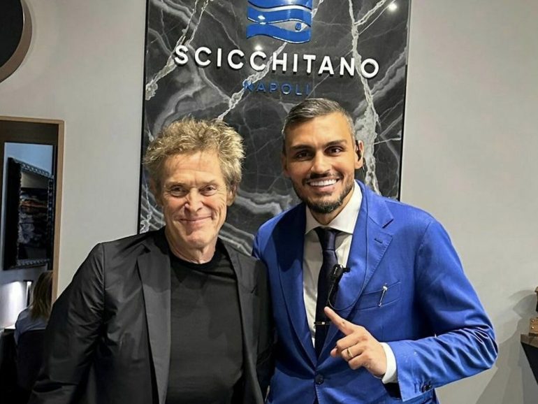 Napoli, l’attore Willem Dafoe a cena al ristorante di Giuseppe Scicchitano