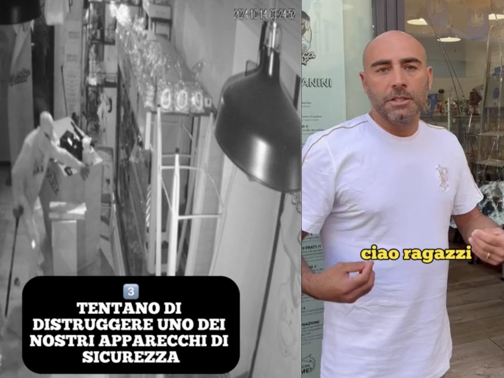Ladro in azione a Roma da Con mollica o senza? IL VIDEO
