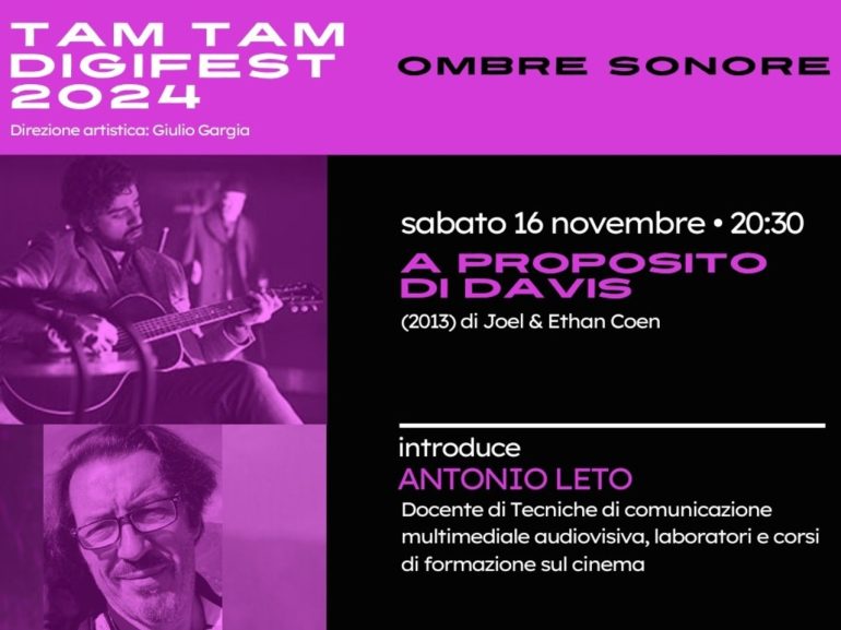 Ombre Sonore presenta “A proposito di Davis” al Camera Film di Pomigliano d’Arco.