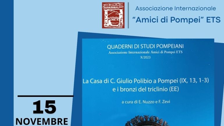 Presentazione del libro sulla Casa di Giulio Polibio a cura dell’Associazione Internazionale Amici di Pompei ETS