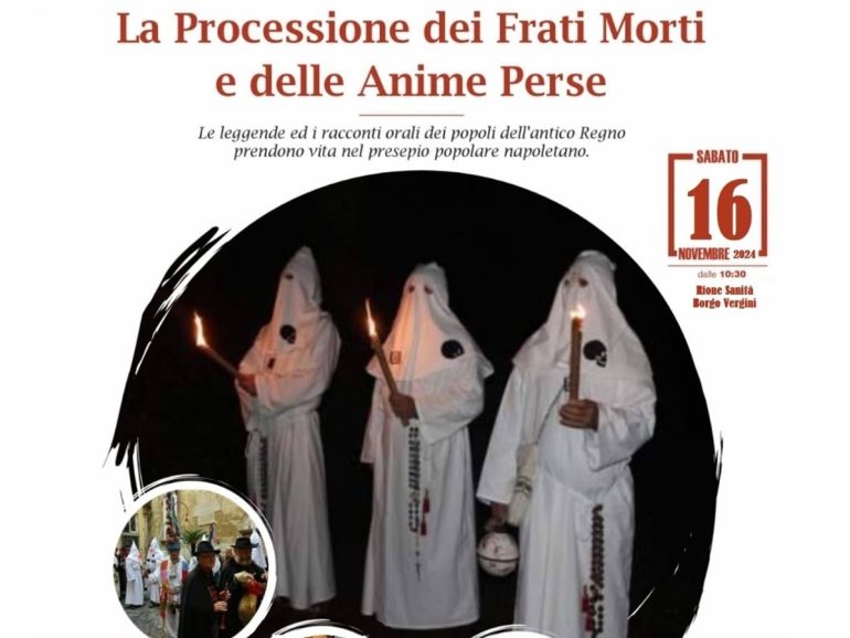 Rione Vergini Sanità, la ‘Processione dei Frati Morti’ inaugura il Natale Lungo partenopeo