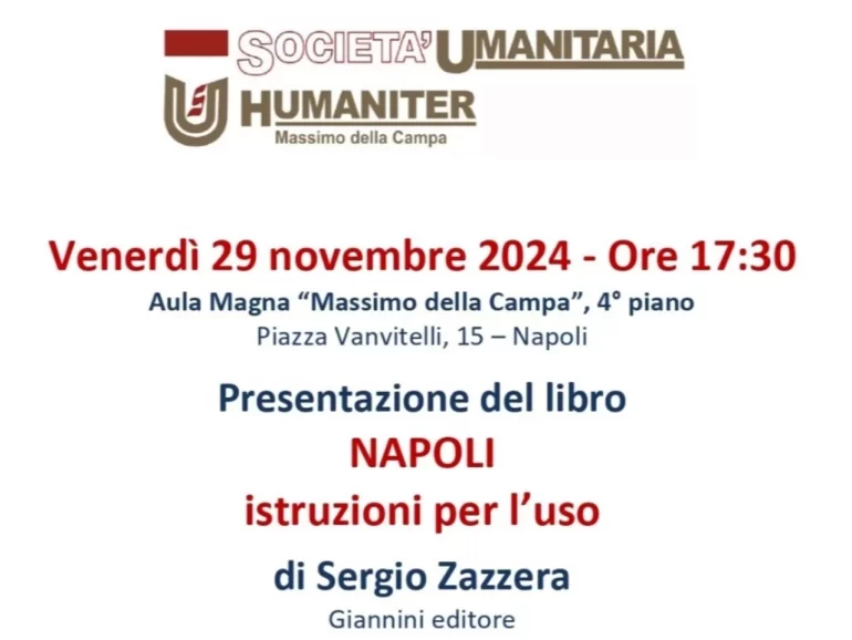 Presentazione del libro “Napoli istruzioni per l’uso” di Sergio Zazzera presso Humaniter di Napoli
