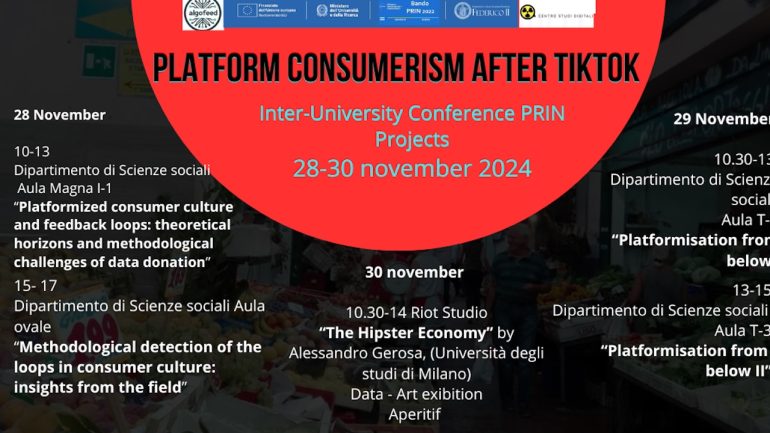 Napoli, alla Federico II parte “Platform Consumerism after TikTok”, l’Inter-University Conference Prin Projects