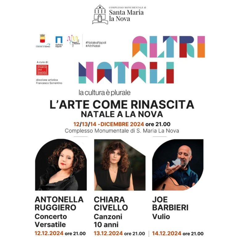 Napoli, dal 12 al 14 dicembre la rassegna musicale L’arte come rinascita. Natale a La Nova