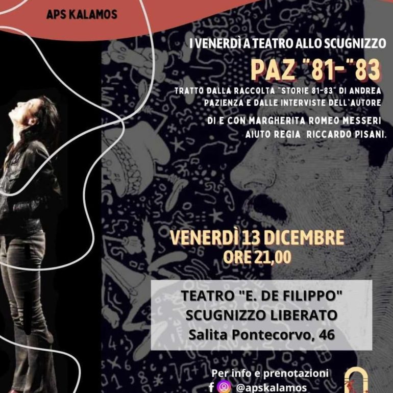 Rassegna Venerd’Arte: Paz ’81-’83 al Teatro De Filippo di Napoli