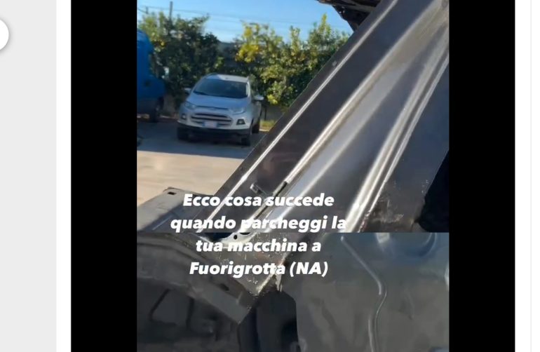 Napoli, dopo anni di sacrifici gli viene rubata l'auto. Viene ritrovata poi solo la carcassa
