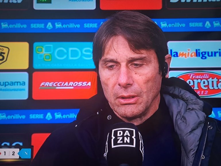 Conte dopo Roma Napoli: “Pari che ci può stare. Mercato? Non vediamo l’ora che finisca, crea instabilità…”