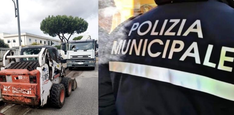Arzano, lavori stradali in zona Asi: blitz della Polizia locale