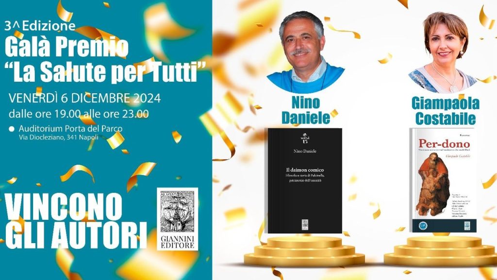 Gianpaola Costabile e Nino Daniele ricevono il Premio Salute per la cultura