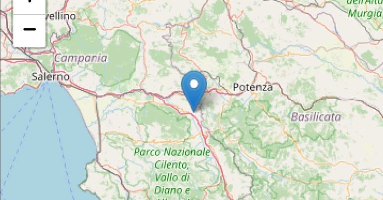 Scossa di terremoto di magnitudo 2.3 in provincia di Salerno