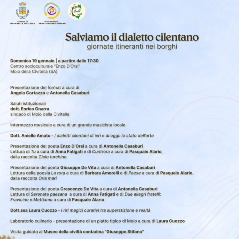 Iniziativa itinerante per la salvaguardia del dialetto cilentano nei borghi locali
