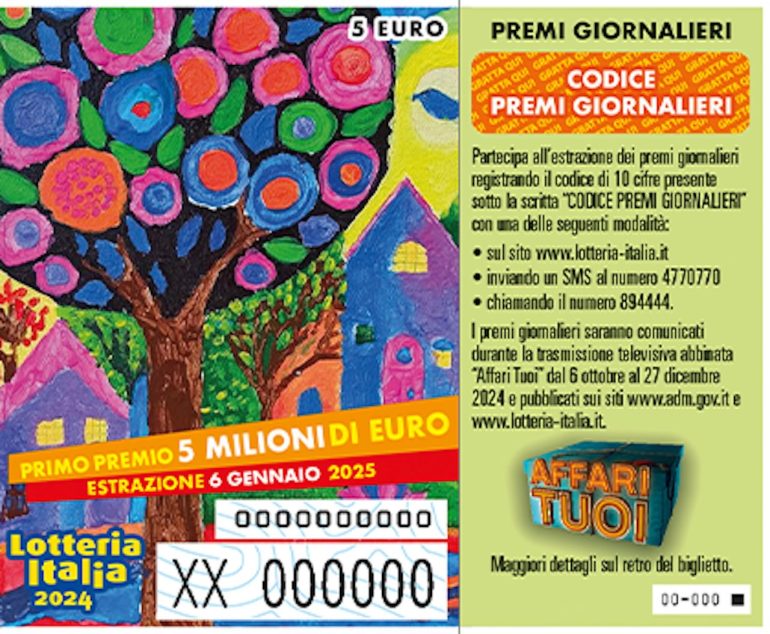 Lotteria Italia: oggi l’estrazione. Tutti i dettagli sull’estrazione e i premi