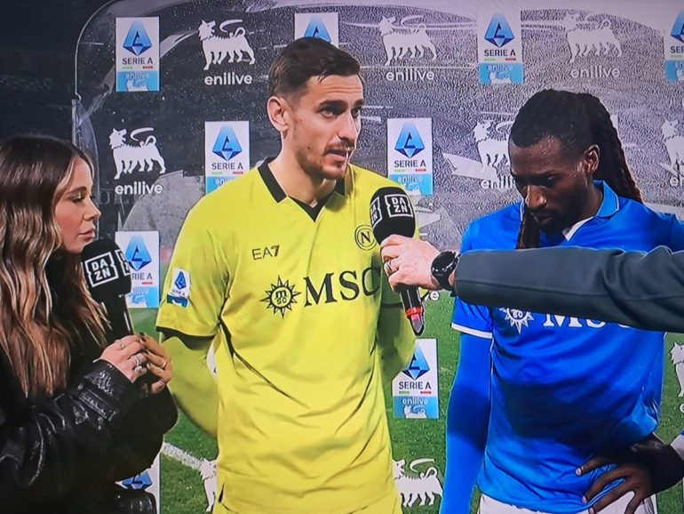 Napoli Juve, Meret: “Ci fidiamo di Conte, c’è grande unità e sacrificio”