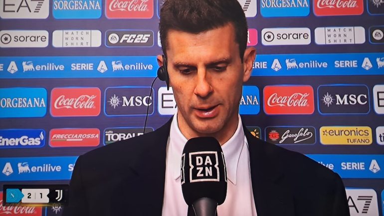 Napoli Juve, Thiago Motta: “Grande personalità nel primo tempo, poi loro hanno meritato”