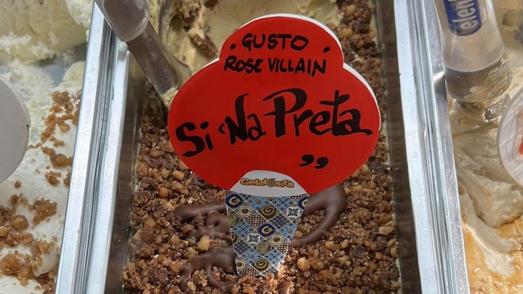 Napoli, debutta il gelato “Si ‘na preta” ispirato a Rose Villain