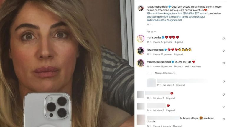 Luisa Ranieri si fa bionda, sarà la “Preside Coraggio” di Caivano