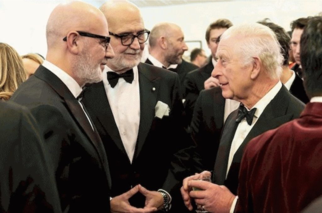 Franco Pepe al Galà con con il re d’Inghilterra Carlo III