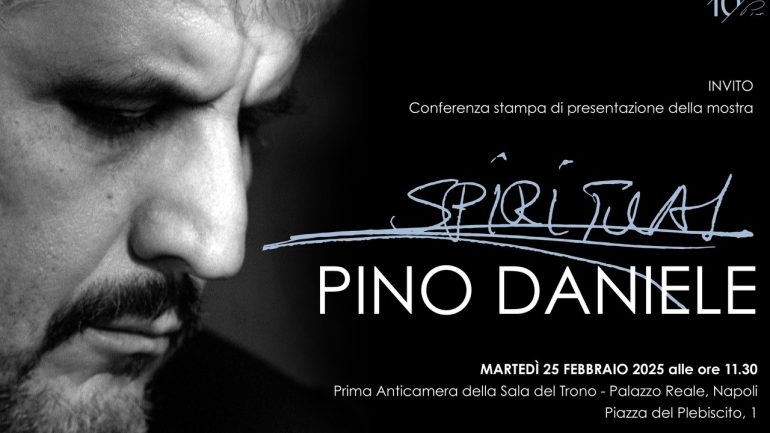 A Palazzo Reale di Napoli presentazione di Spiritual, la mostra su Pino Daniele
