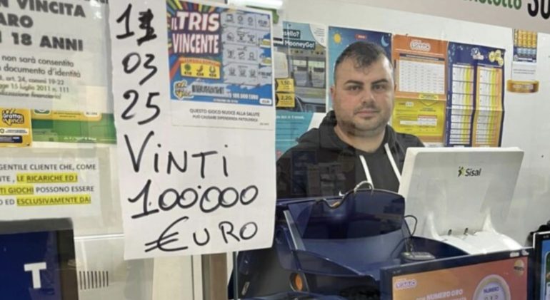 Benevento, vince 100mila euro al Gratta e Vinci con due euro