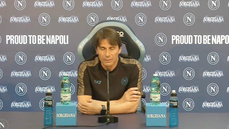 Conte alla vigilia di Napoli-Milan: “Neres recuperato, ma devo fare scelte. Anguissa e Spinazzola da valutare”