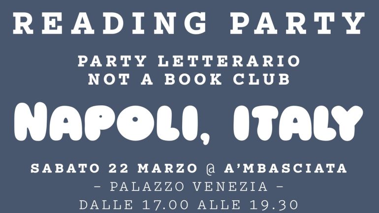 Nasce a Napoli il primo Reading Party in Campania: un evento di lettura condivisa