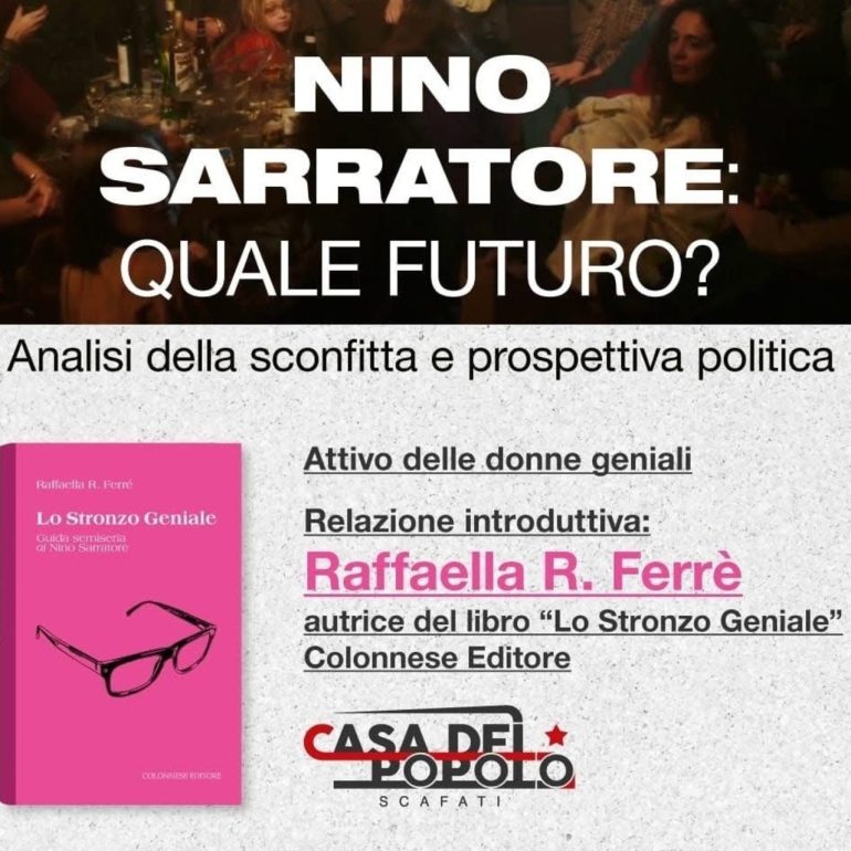 Scafati, alla Casa del Popolo presentazione del libro Lo stronzo geniale di Raffaella R Ferrè