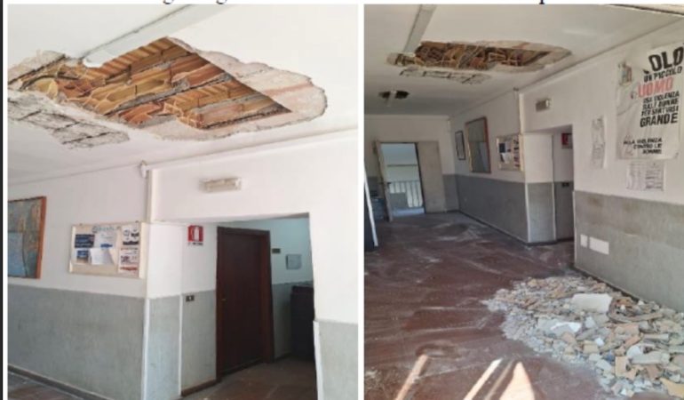 Crolla il soffitto al Commissariato di Polizia di Capri: paura e proteste