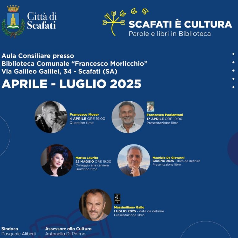 Scafati è Cultura, fino a luglio parole e libri in Biblioteca