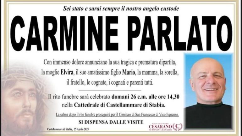 Tragedia del Faito: domani i funerali del macchinista Carmine Parlato