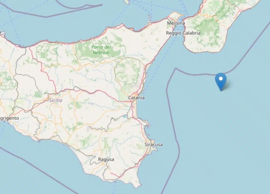 Terremoto di magnitudo 4.8 scuote il mar Ionio: paura nel Siracusano