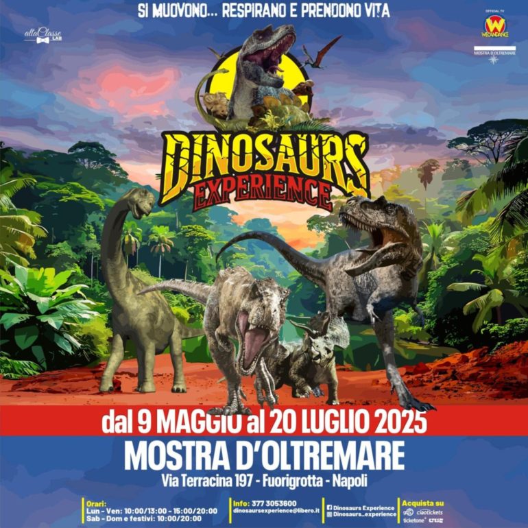 Alla Mostra d’Oltremare con Dinosaurs Experience: un viaggio tra i giganti della Preistoria