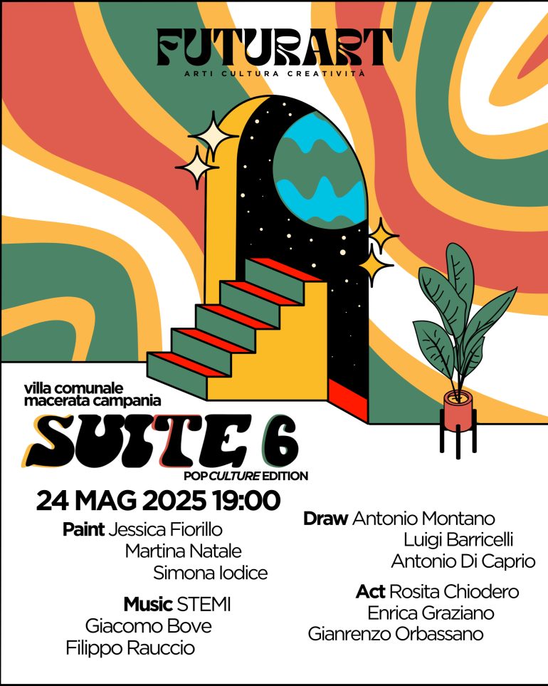 Macerata Campania, Suite 6 – Pop Culture Edition sabato 24 maggio in Villa Comunale