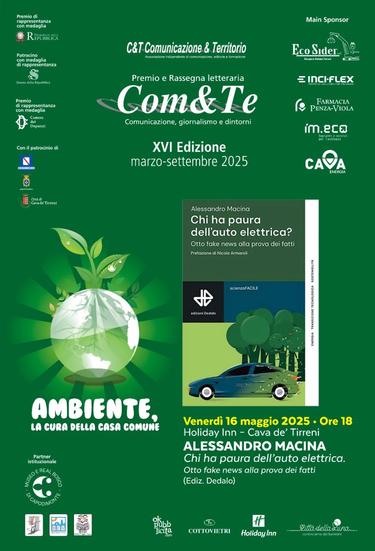 Terzo appuntamento letterario della XVI edizione del Premio Com&Te con Alessandro Macina