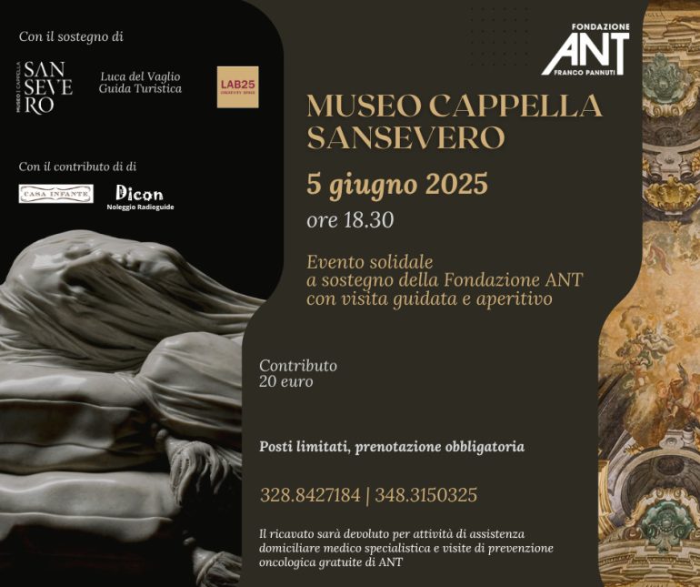 Una serata d’arte e solidarietà al Museo Cappella Sansevero con Fondazione ANT