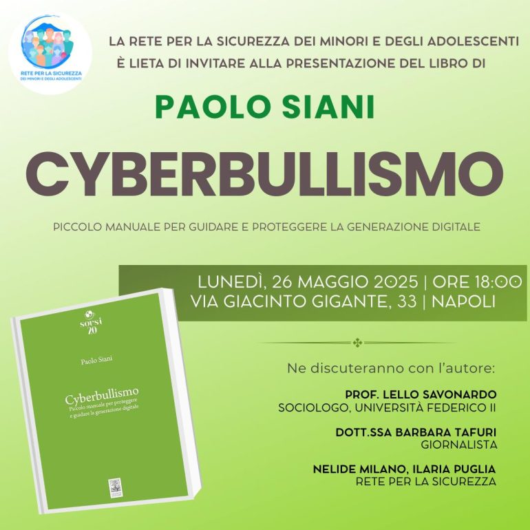 Paolo Siani presenta Cyberbullismo e la rete sulla sicurezza dei minori