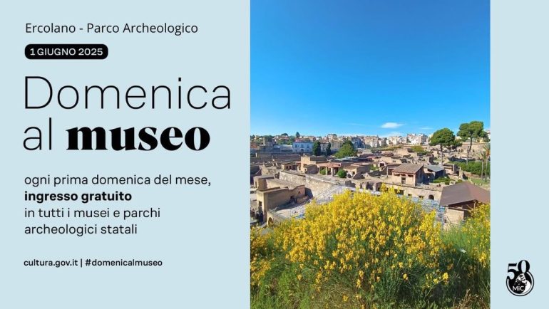 1 e 2 giugno al Parco Archeologico di Ercolano ingresso gratuito