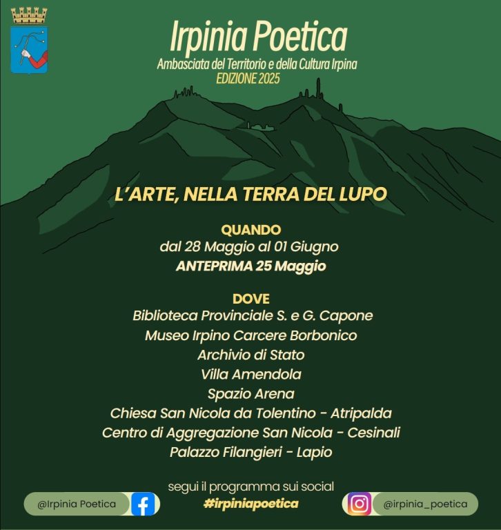 Irpinia poetica 2025: l’Irpinia si fa poesia, arte e incontro internazionale