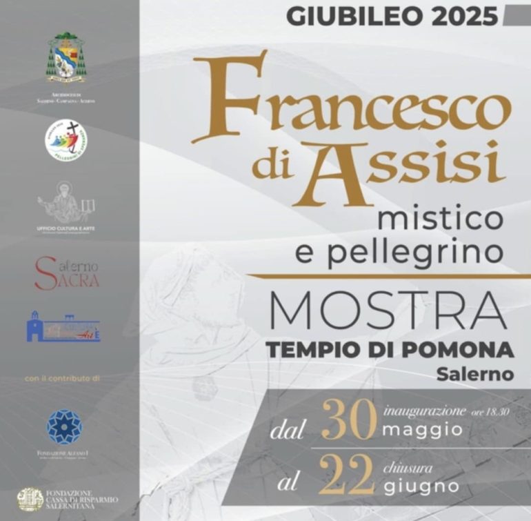 Salerno, al Tempio di Pomona: la mostra “Francesco di Assisi, mistico e pellegrino” celebra il Santo nel cuore del Giubileo 2025