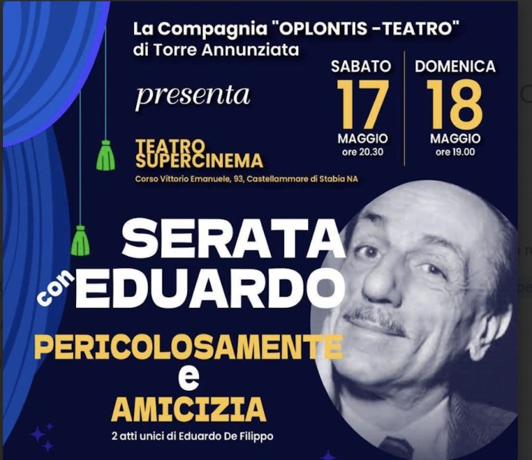 Castellammare, la compagnia Oplontis Teatro omaggia il grande Eduardo al Supercinema